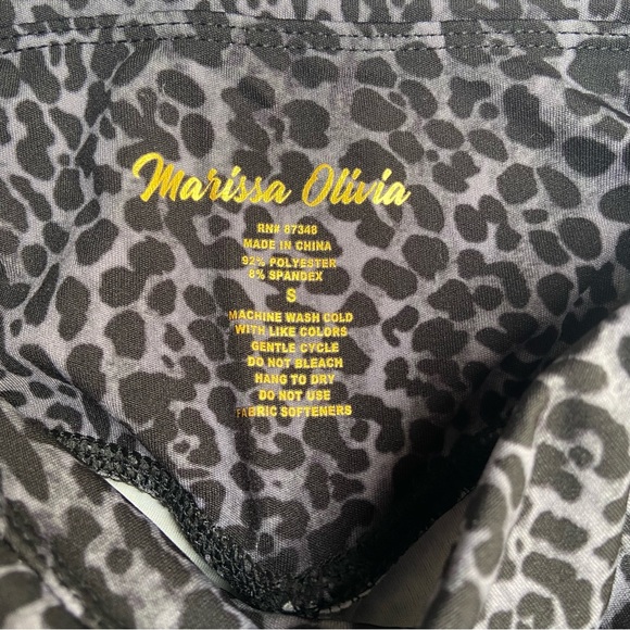 Marissa Olivia Leggings / Color Grey, Black & Leopard - Picture 5 of 8